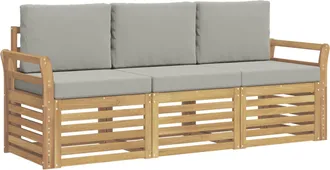 vidaXL Set Divani Legno Di Acacia Massello Vidaxl