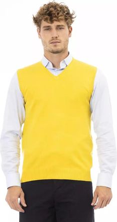 Alpha Studio V-hals Sweater Vest Geel
