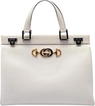 Gucci Pre-owned Zumi Satchel - Dames - Vintage Handtas - Wit - ONE Size - Leer - Vintage