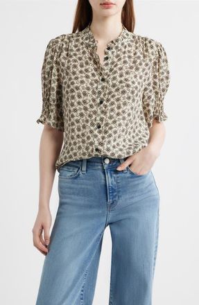 Rag & Bone Dakota Floral Shirt in Cream Flora at Nordstrom, Size X-Small