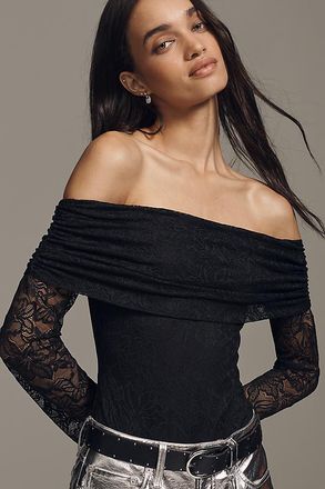 AFRM Maxine Long-Sleeve Lace Bodysuit