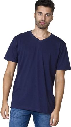 Generic Mens V-Neck T-Shirts Combed Cotton Regular and Plus Sizes Small - 8XL (3XL, Navy)