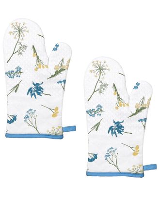 Lenox Set Of 2 Wildflower All-Over Oven Mitts