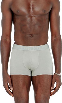 Diesel Three-pack of stretch cotton boxer briefs with tonal waistband - Trunks - Man - Grey