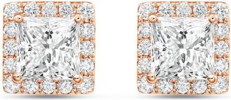 Diana M. Jewels 14KT ROSE GOLD LAB GROWN FASHION EARRINGS WEIGHING 15.00 CTS TW