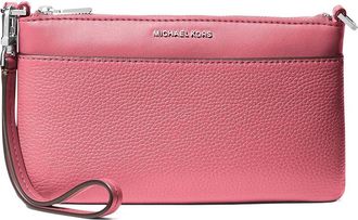 Michael Kors Jet Set Medium Top Zip Convertible Wristlet Wallet Womens Handbags Rosewood : MD, Leather