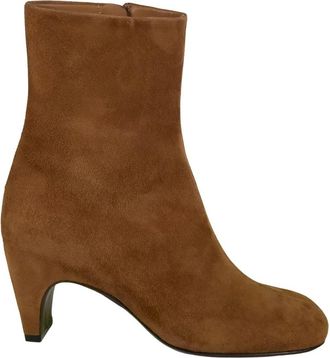 Vic Mati&eacute; L42 Edge Enkellaars - Dames - Laarzen met Hak - Bruin - 37 EU - Su&egrave;de - Schoenen