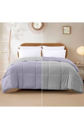 Modern Threads Down Alternative Reversible Comforter in Amethyst/silver at Nordstrom Rack, Size Queen