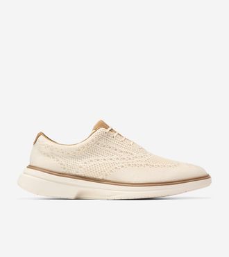 Cole Haan Mens &Oslash;riginal Grand Cityspectre Stitchlite Oxford Shoes - Beige Size 10.5
