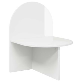 vidaXL Mesita De Noche Brillante 48 X 49 X 65 Cm Madera De Ingenier&iacute;a Vidaxl