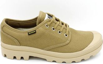 Palladium Schoenen, Heren, Groen, 40 EU, Canvas Veterschoen met Rubberen Zool