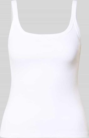 Topshop Tanktop in Ripp-Optik Modell MOLLY in Weiss, Gr&ouml;&szlig;e XS