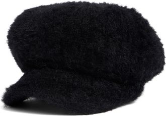 Nine West Eyelash Knit Newsboy Cap in Black at Nordstrom Rack