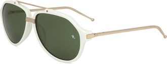 Linda Farrow RAF SIMONS RAF14 C7 Mens Sunglasses White Size 60