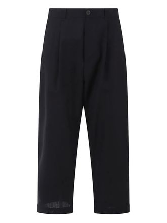 STUDIO NICHOLSON pleated trousers - men - Wool/Polyamide - M - Black