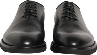 Dolce & Gabbana Black Leather Men Oxford Dress Formal Shoes