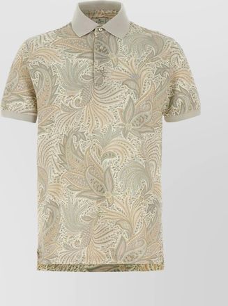 Etro printed cotton polo shirt