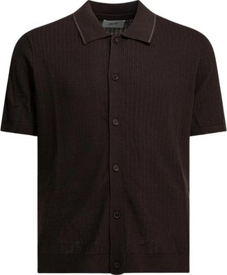 Nn.07 Geknoopt Poloshirt van Textiel - Heren - Polos - Bruin - XL - Tops