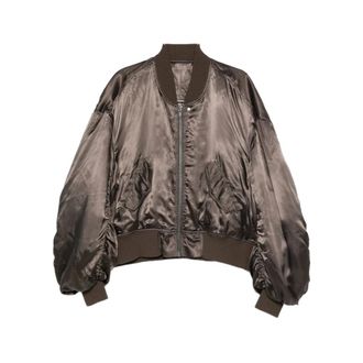 Rick Owens Bomber Jackets, female, Brown, Size: XS Oversized Bomber Jacket