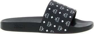 MCM Pantoletten mit Mcm-Logo