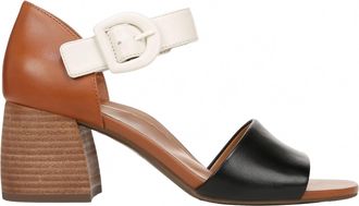 Vionic Womens Chardonnay Sandals In Tan/black/cream Leather