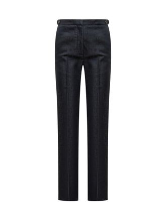 Darkpark Blue Straight Flat Front Pants