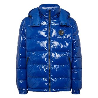 Philipp Plein Heren, Jassen, Blauw, Maat: 5XL Satijn