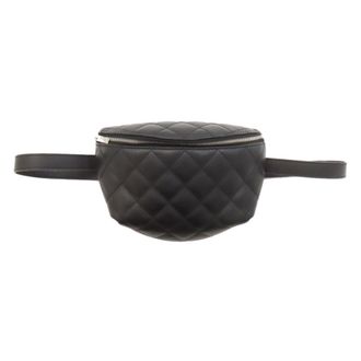 Chanel Black Leather Fanny Pack (Pre-Owned)