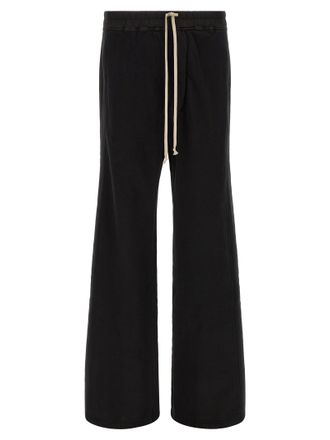 Rick Owens Black Cotton Flared Mens Pants