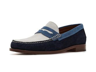 Johnston & Murphy Baldwin Penny Loafers Mens Shoes Navy English Suede : 11.5 M, Leather/Suede