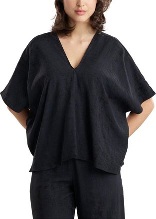 Natori Terra Foil Crinkle Caftan Top