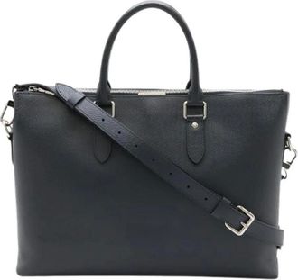 Louis Vuitton Pre-owned Handbags, female, Blue, Size: ONE SIZE Pre-owned Taiga Briefcase