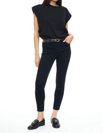 Pistola Denim Audrey Mid Rise Skinny Jeans In Black