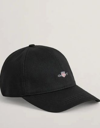 GANT Mens Cotton Twill Cap - Black - Size: L/XL
