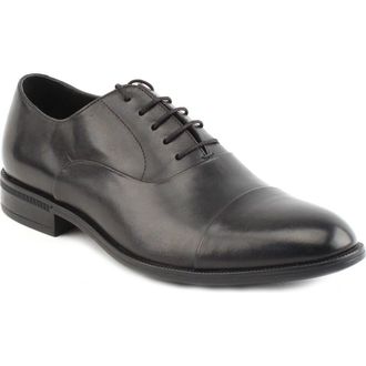 Gordon Rush Douglas Cap Toe Oxford in Black Leather at Nordstrom Rack, Size 10.5