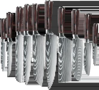 OEM Juego De Cuchillos De Cocina, Colecci&oacute;n De 10 Piezas, Mango Ergon&oacute;mico Antideslizante
