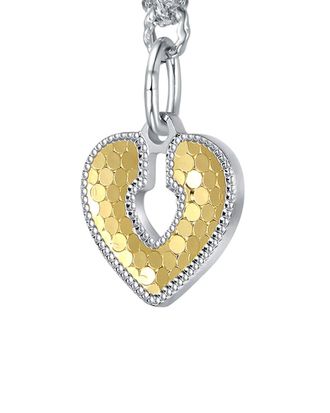 Rachel Glauber Silver Cz Chain Necklace