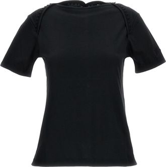 Jacquemus Short-Sleeved T-Shirt with Passementerie Trim and Embroidered Logo