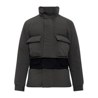 sacai Ge&iuml;soleerd jack met opstaande kraag - Dames - Jassen - Groen - Maat: M Leer