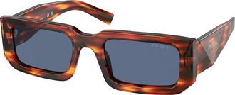 Prada Dark Blue Rectangular Mens Sunglasses PR 06YS 17R06A 53