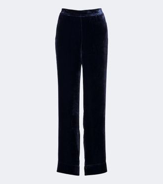Asceno Pantaloni a gamba larga London in velluto