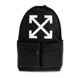 Off-white Backpacks, male, Black, Size: ONE SIZE Full Arrow Backpack