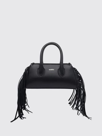 Amiri Fringed Smooth Leather Mini Handbag with Metallic Logo