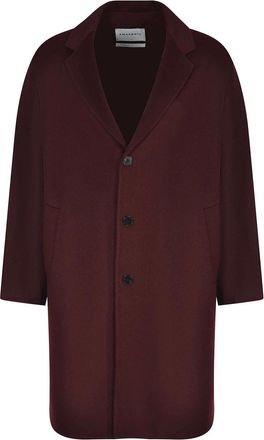 Amaranto Burgundy Coat Made From A Wool Blend