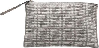 Fendi Pre-owned Jacquard Pouch - Dames - Vintage Clutch - Grijs - ONE Size - Vintage