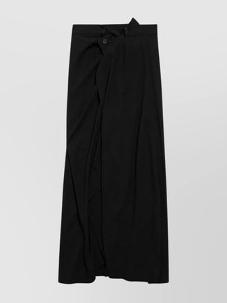 Balenciaga draped midi wrap skirt