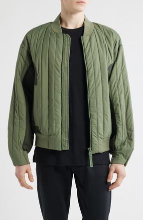 Rains Koya Vision Quilted Bomber Jacket in Well at Nordstrom, Size X-Large