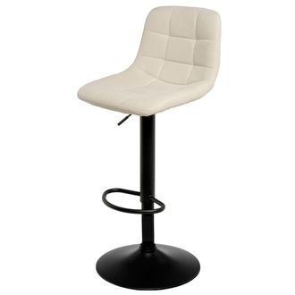 Koketto Home Taburete elevable con asiento beige y patas negras