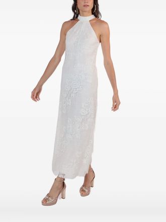 Lethicia Bronstein Sunrise halterneck lace dress - women - Cotton - 36 - White