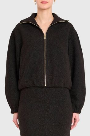 Amanda Uprichard Como Bomber Jacket In Black